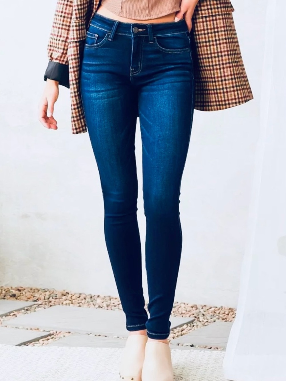 Flying Monkey Dark Blue High-Rise Skinny Jeans - Women